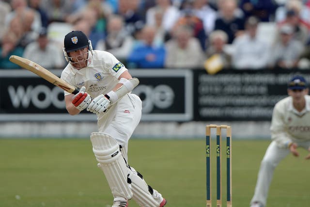 Paul Collingwood of Durham bats during the LV County Championship division one match between Yorkshire and Durham