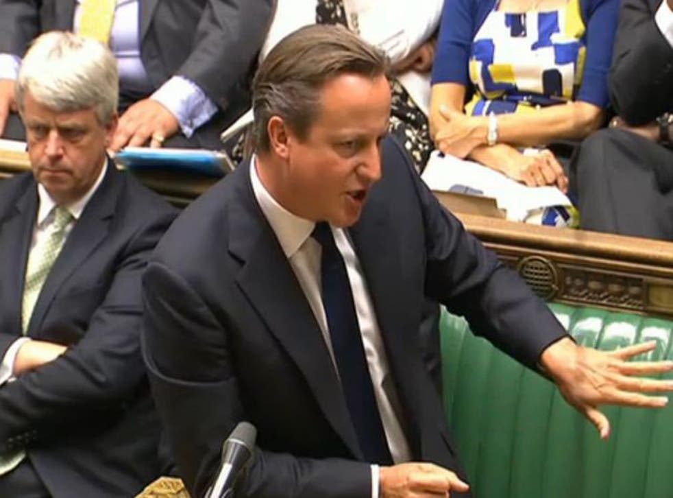 David Cameron was accused by Ed Miliband of seeking a 'rush to war'