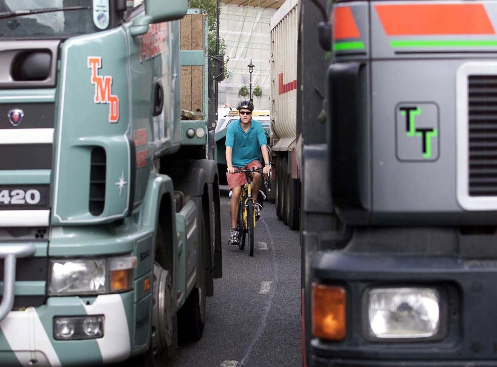 Between 2008 and 2012 lorries were involved in 53 per cent of London cyclist deaths