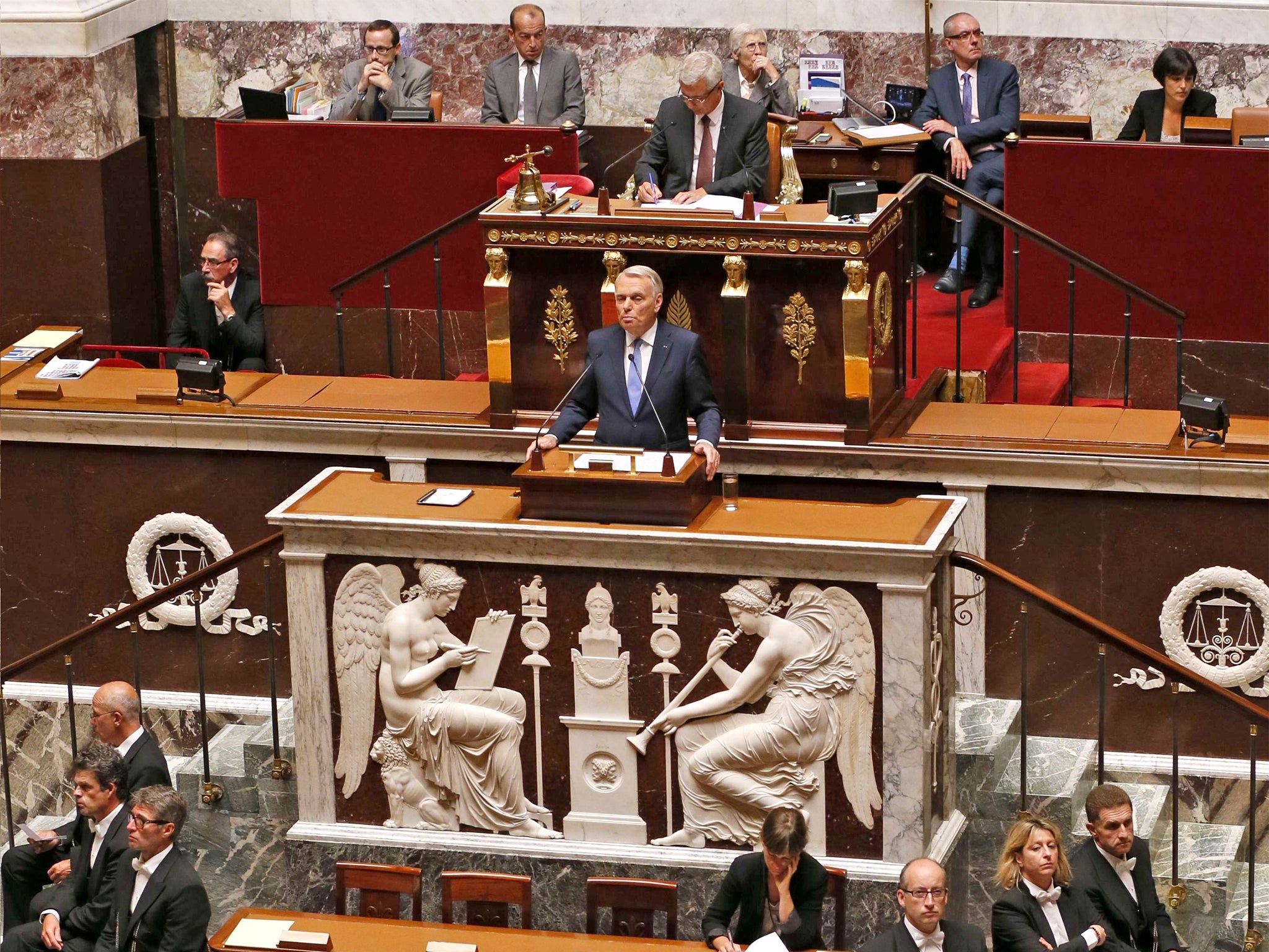 Prime Minister Jean-Marc Ayrault addresses the French National Assembly on Syria