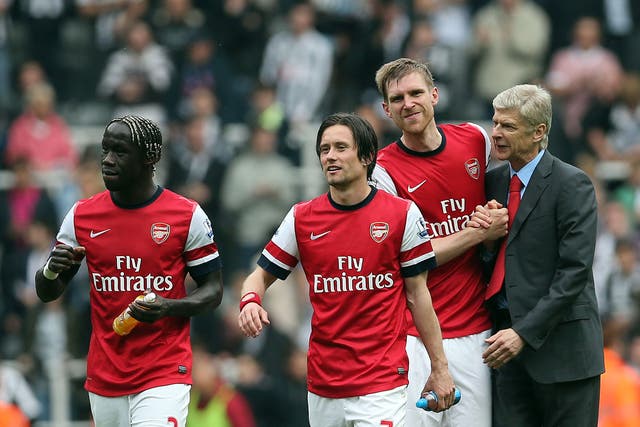 Bacary Sagna, Tomas Rosicky and Per Mertesacker could be handed new contracts by manager Arsene Wenger