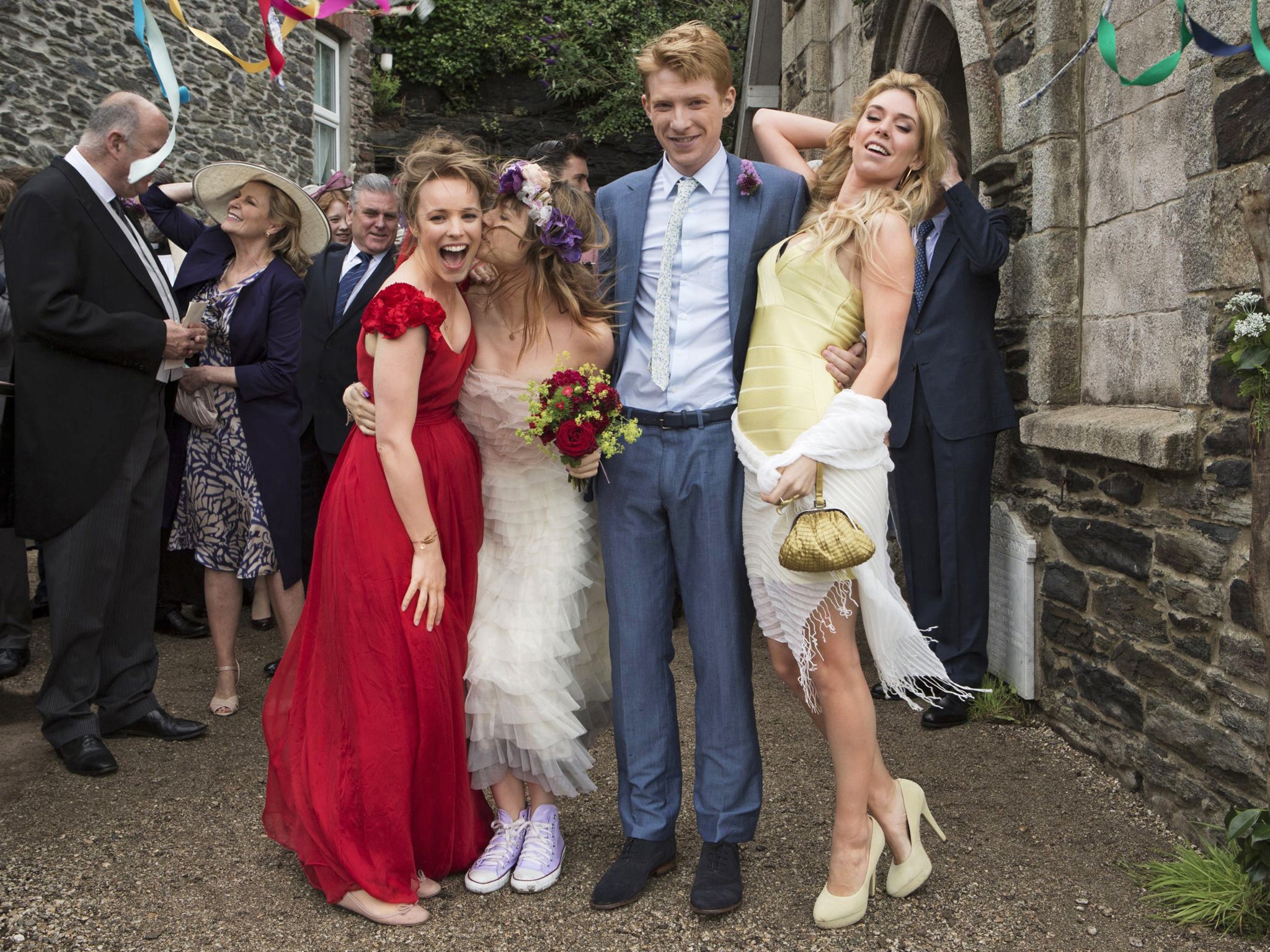 Kiss of death: Rachel McAdams, Margot Robbie, Domhnall Gleeson and Vanessa Kirby in 'About Time'