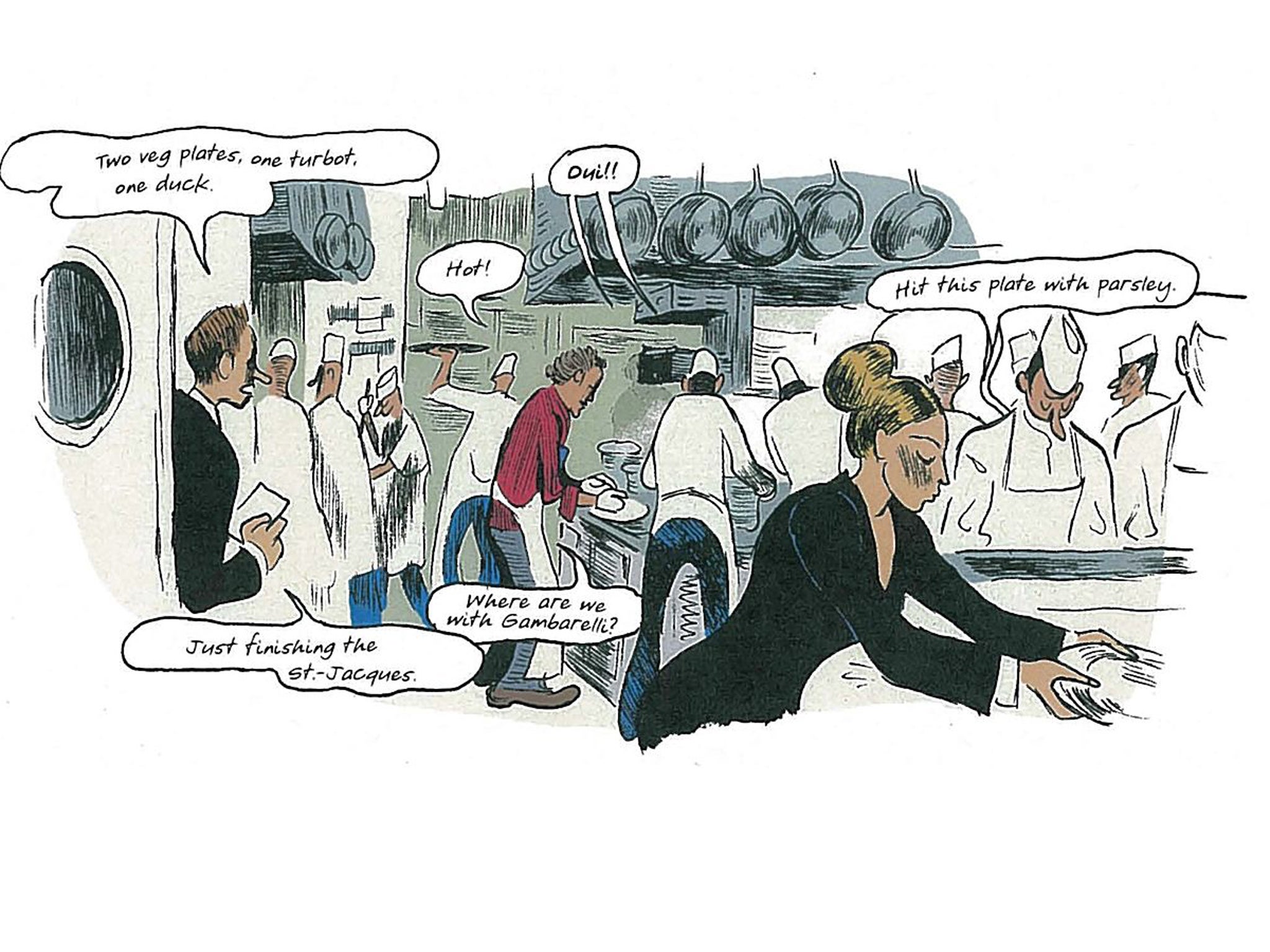 Illustration by Christophe Blain about Alain Passard's restaurant L’Arpège