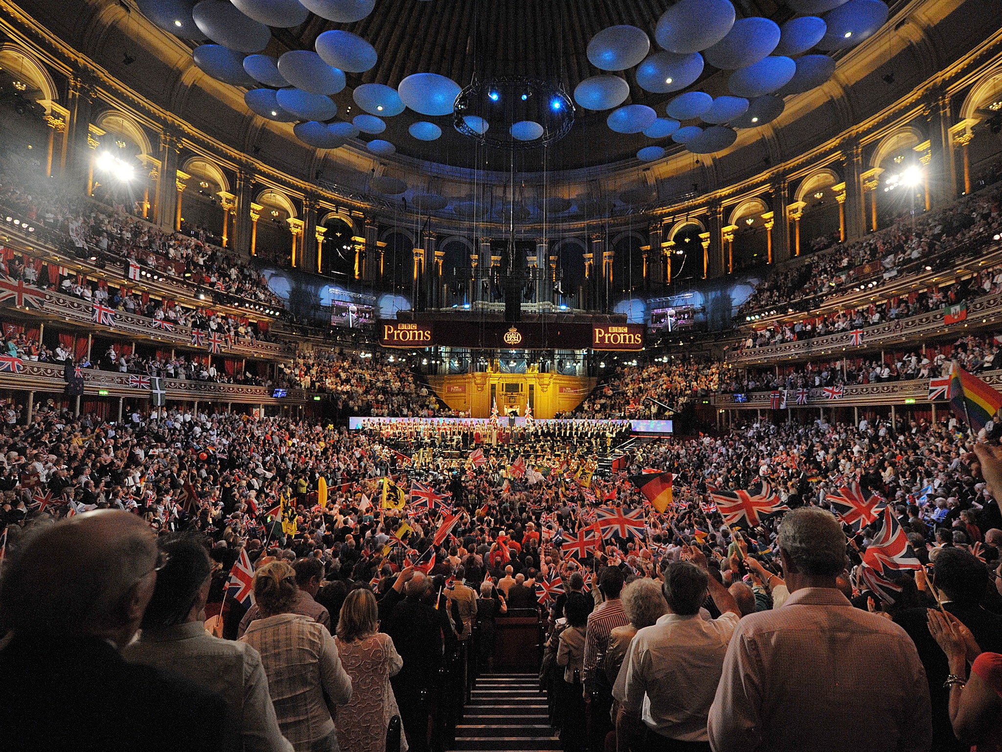 Revellers at the Proms at London’s Royal Albert Hall, one of hundreds of live music venues under threat