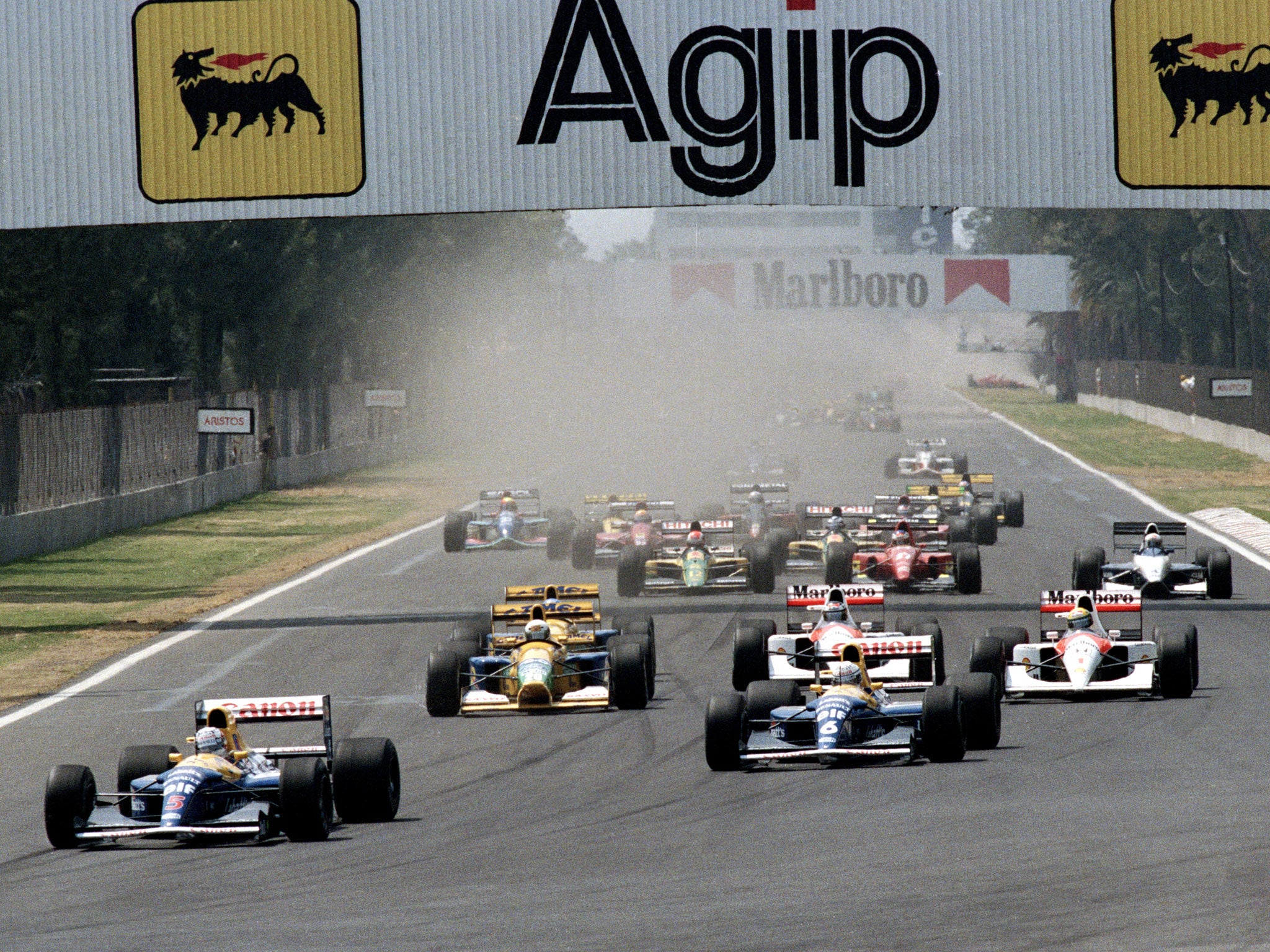 A view of the Mexico Grand Prix, when it was last held there in 1992