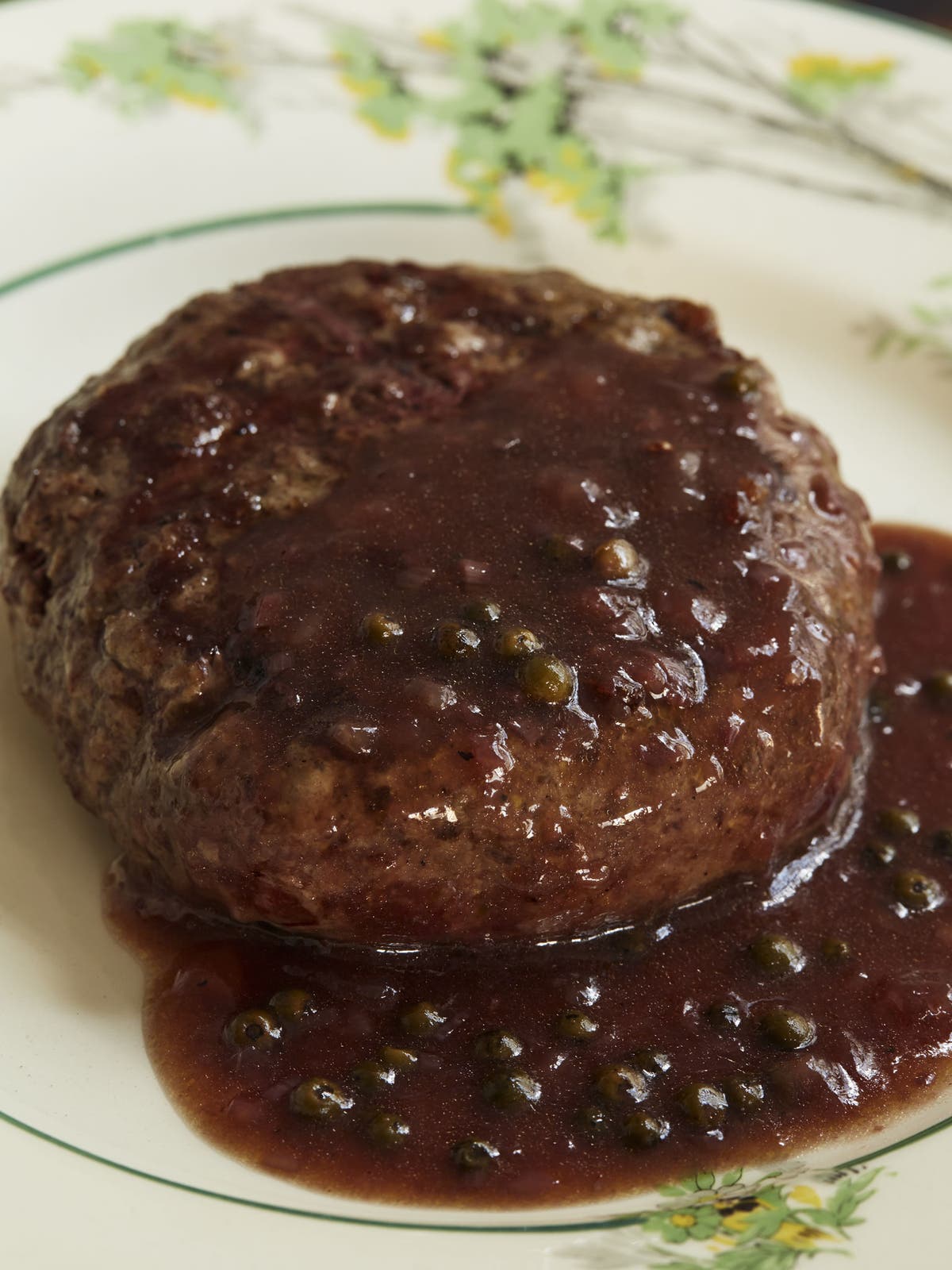 Deer steak burger with green peppercorn sauce | The Independent | The