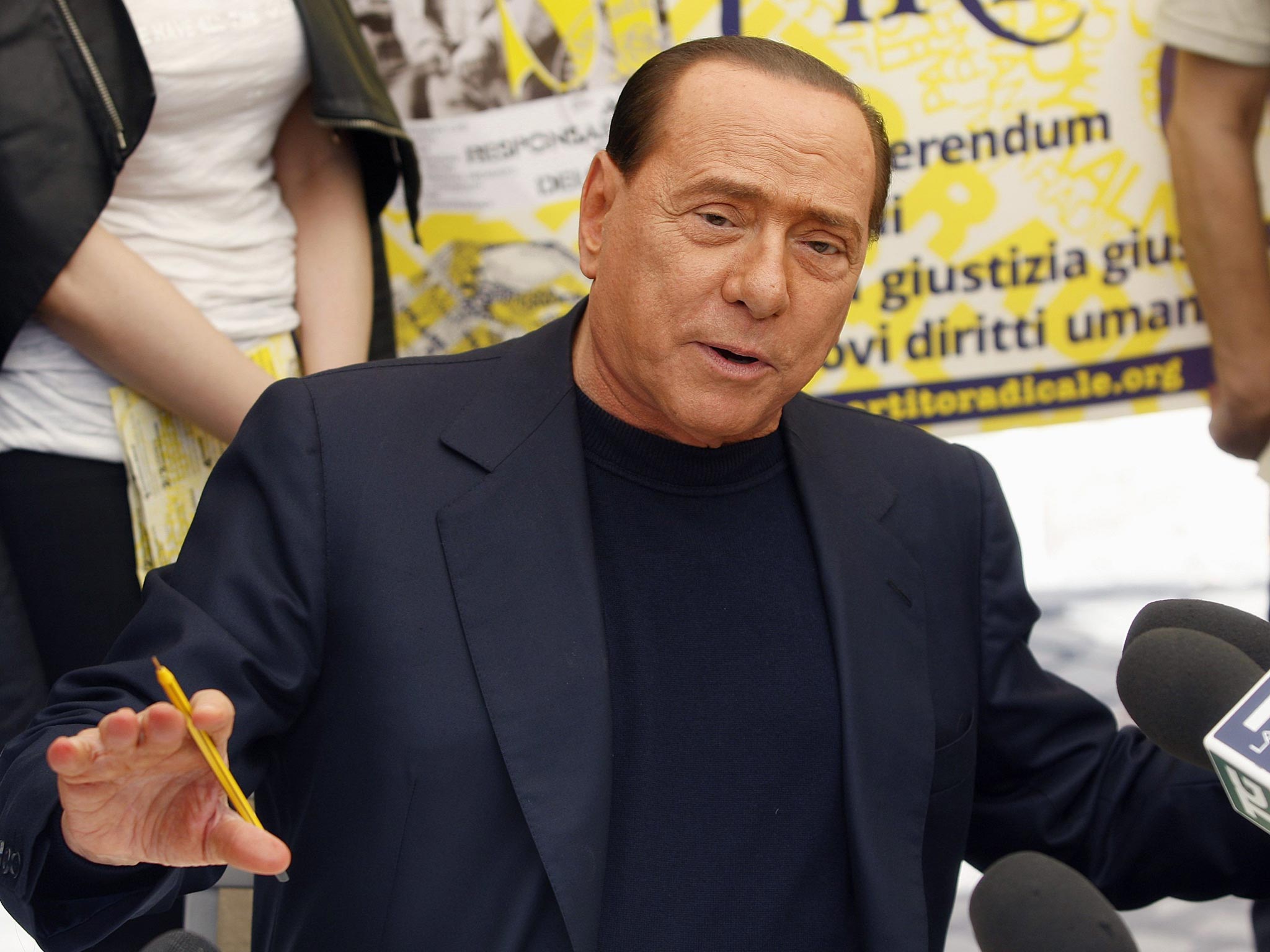 People of Liberty party (PDL) leader Silvio Berlusconi