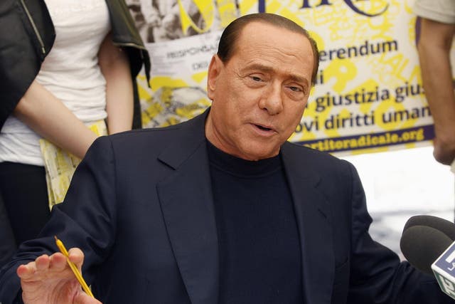 People of Liberty party (PDL) leader Silvio Berlusconi 
