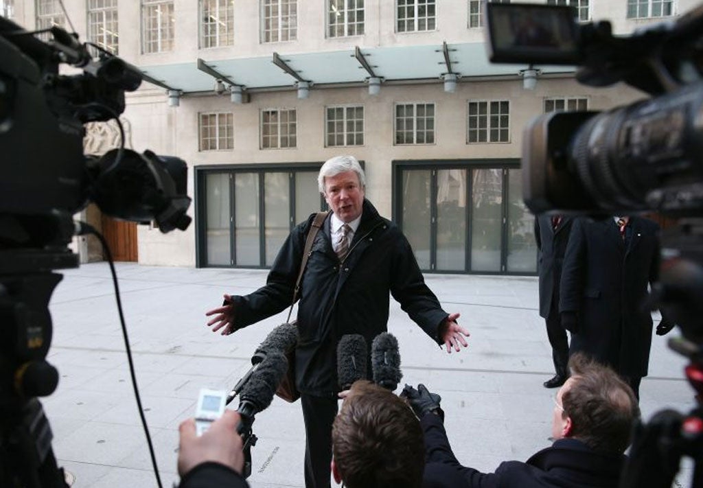 Director General Lord Hall on his first day of work, back in April