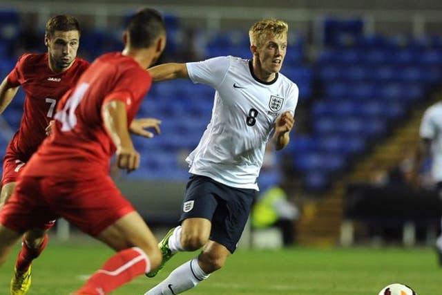 Ward-Prowse made his England Under-21s debut on Thursday night 