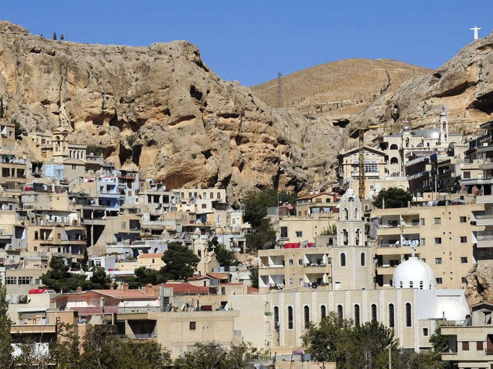 No refuge: The ancient town of Maloula, attacked last week by rebel fighters