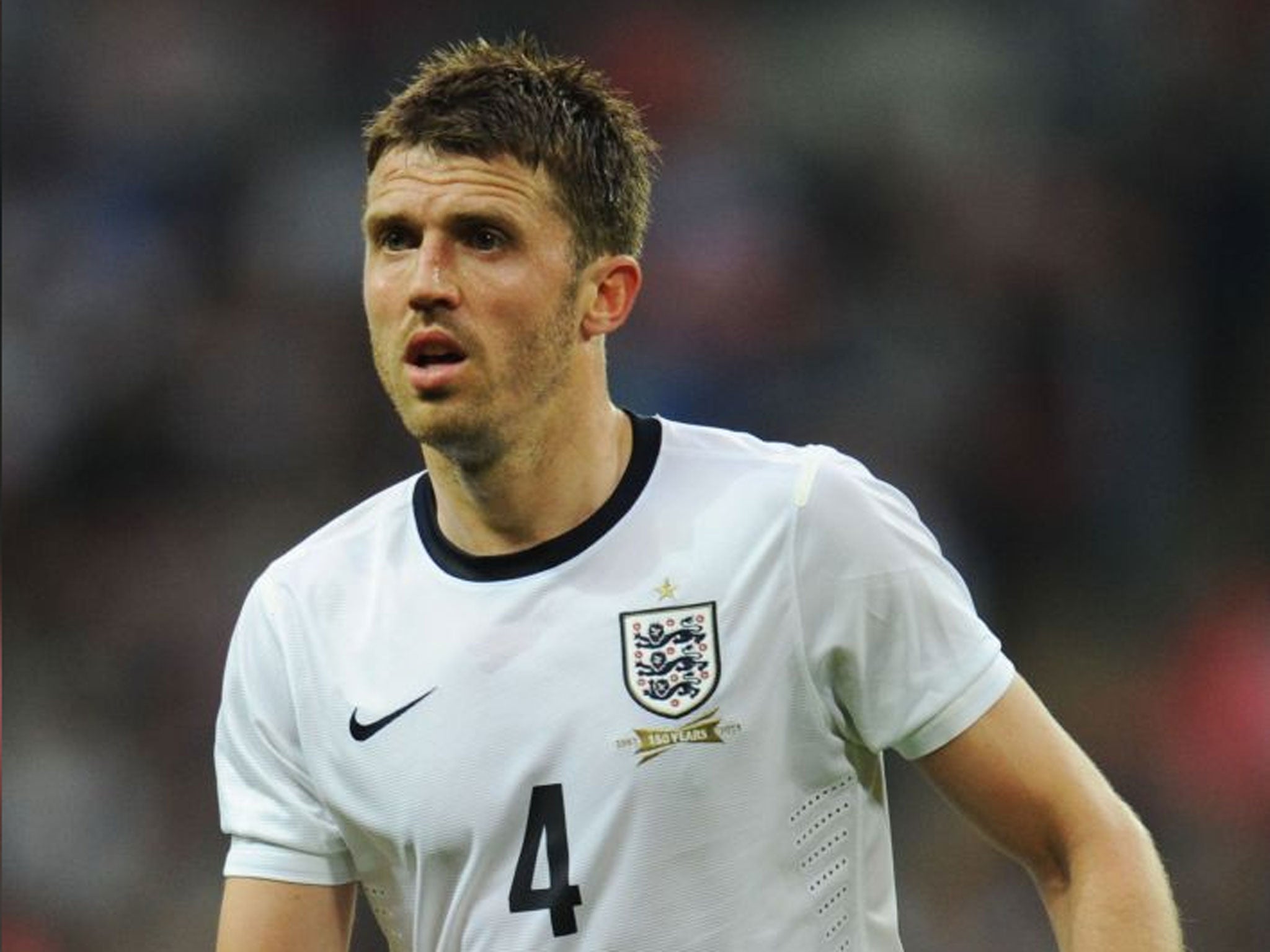 Hold-up man: Michael Carrick’s ball-retention skills may earn him the nod