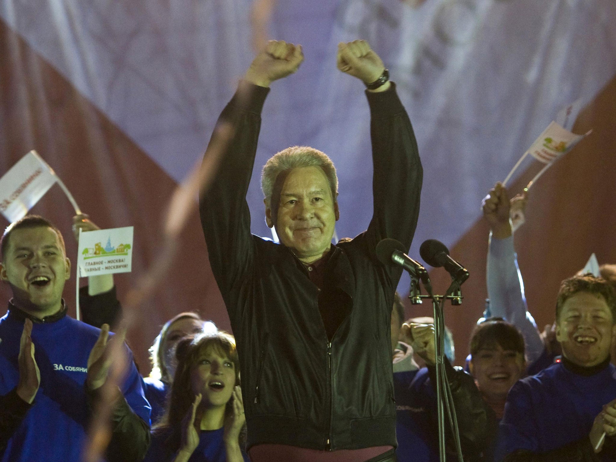 Kremlin ally Sergei Sobyanin won a Moscow mayoral election two exit polls showed