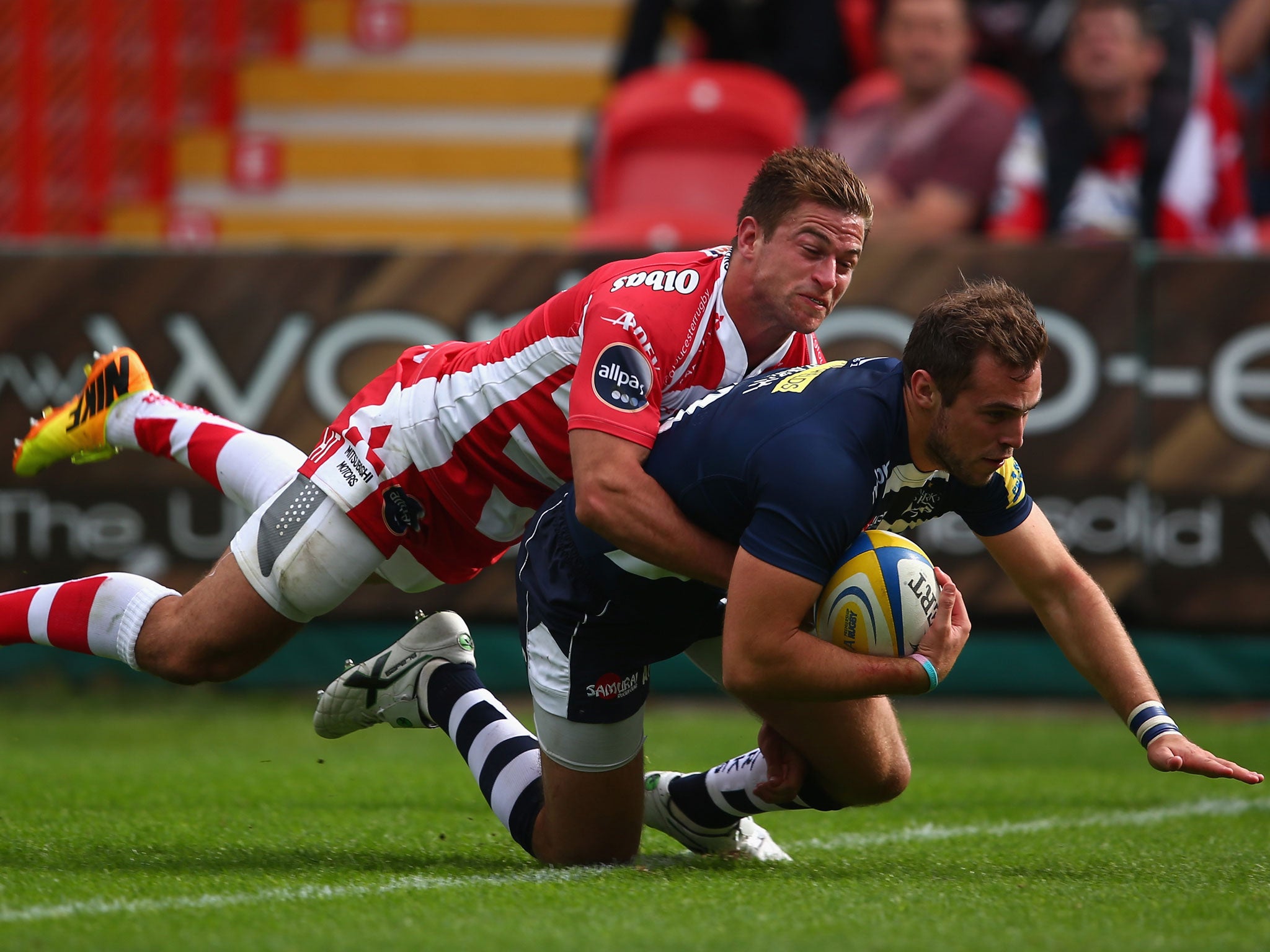 Andy Forsyth crosses for Sale to help them to a win at Gloucester