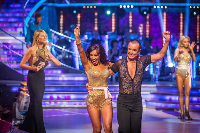 Julien Macdonald and professional dance partner Janette Manrara appearing on Strictly Come Dancing