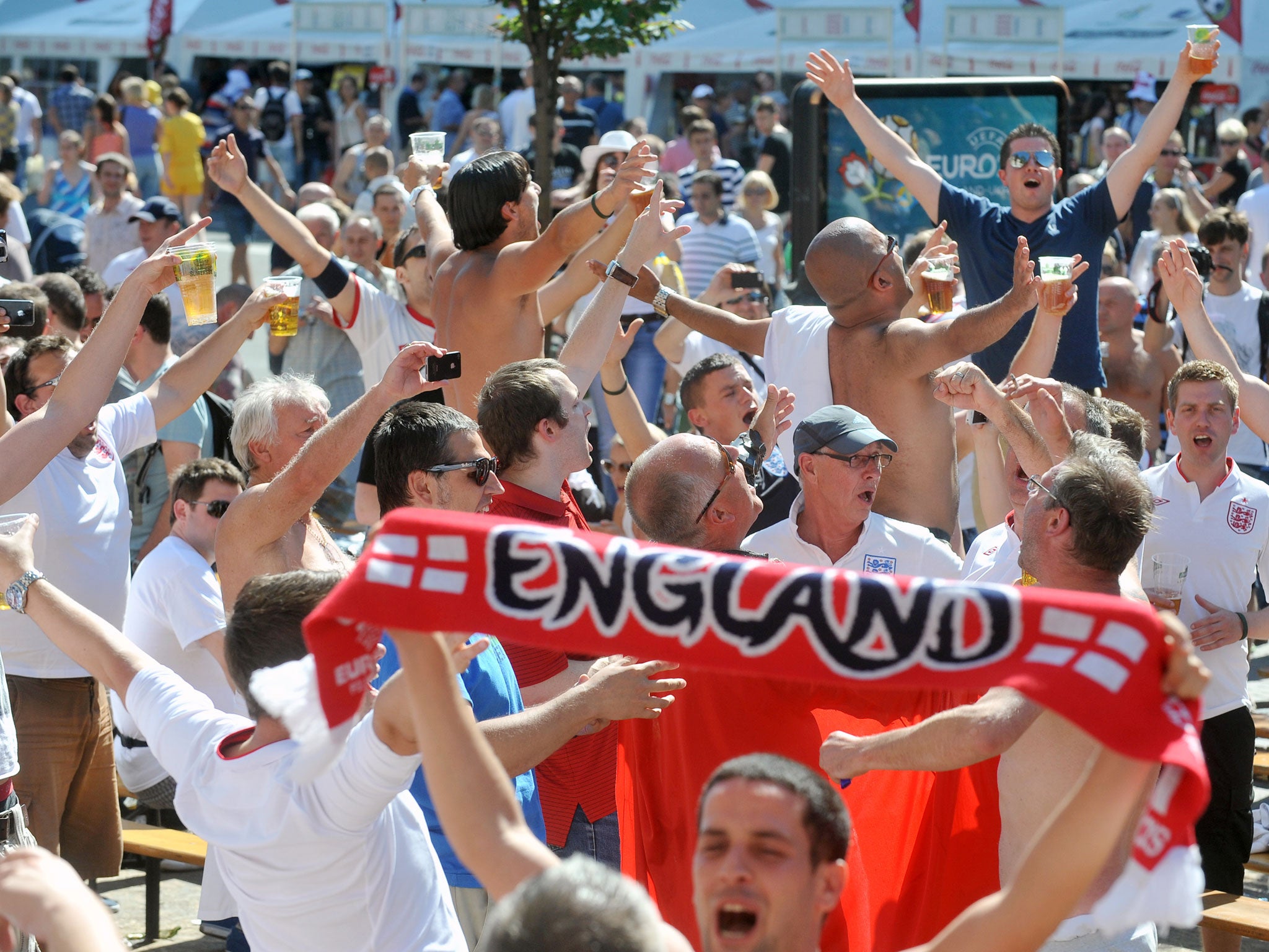 England fans in Kiev last year