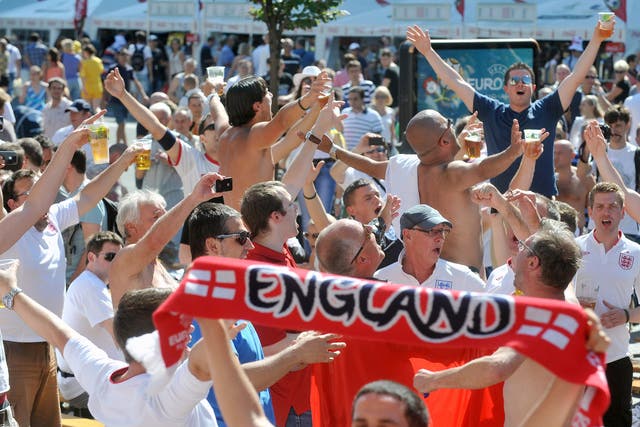 England fans in Kiev last year