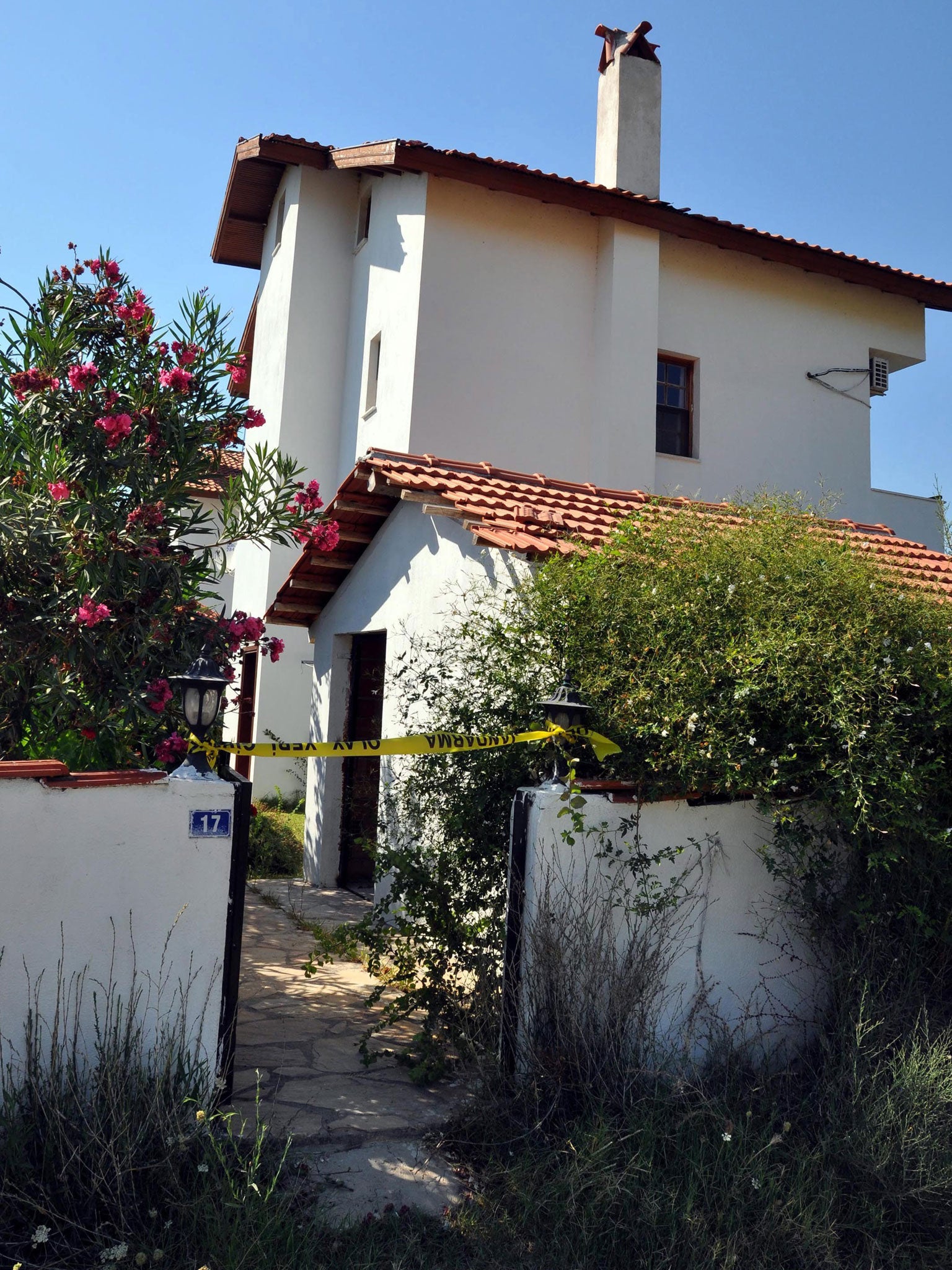 The villa in the resort of Dalyan, Turkey, where the shooting took place