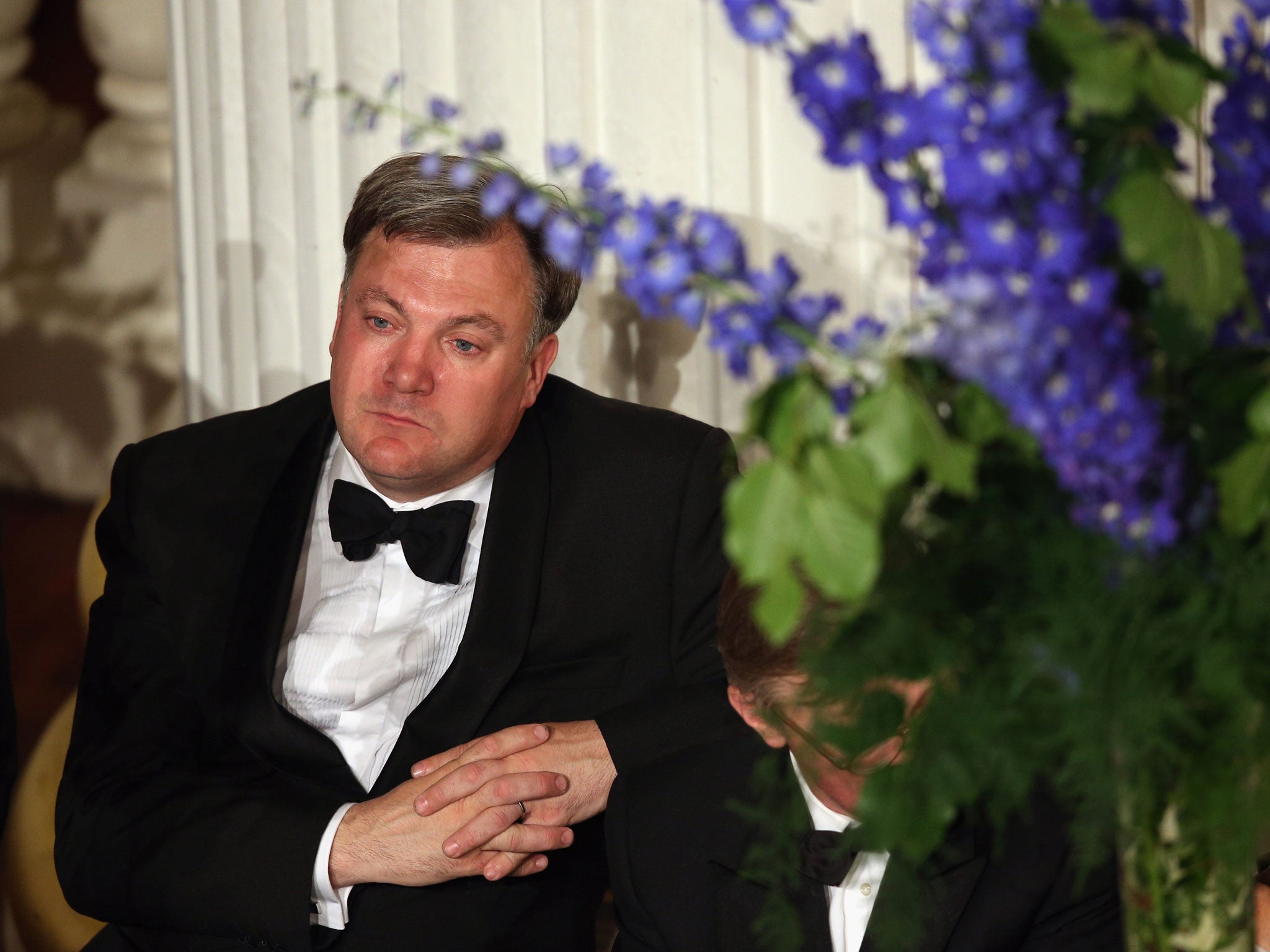 Shadow Chancellor, Ed Balls listens to speeches at the Lord Mayor's Dinner June 19, 2013