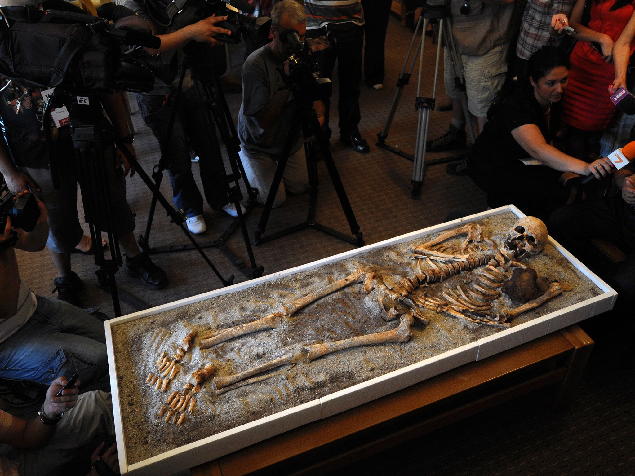 The ancient skeleton of a man, pinned down in his grave in order not to turn into a vampire, piqued interest in Bulgaria this week, where vampire tales and rites still keep their bite even nowadays