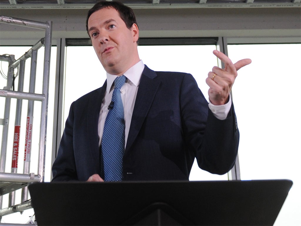 Osborne claimed that Britain's economy was 'turning a corner'