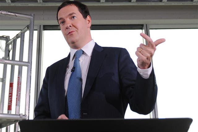 Osborne claimed that Britain's economy was 'turning a corner'
