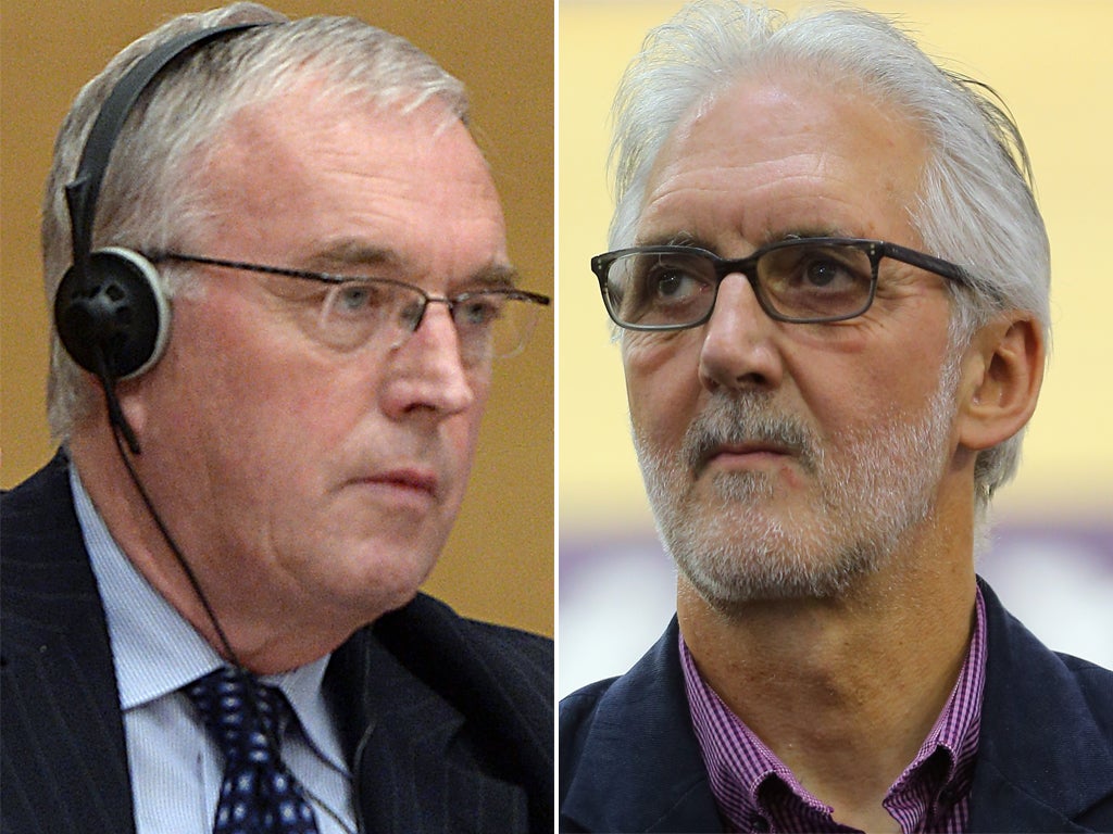 Pat McQuaid (left) has accused Brian Cookson’s camp of smearing him
