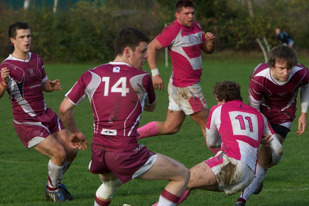 Nottingham Trent students enjoy a spot of rugby