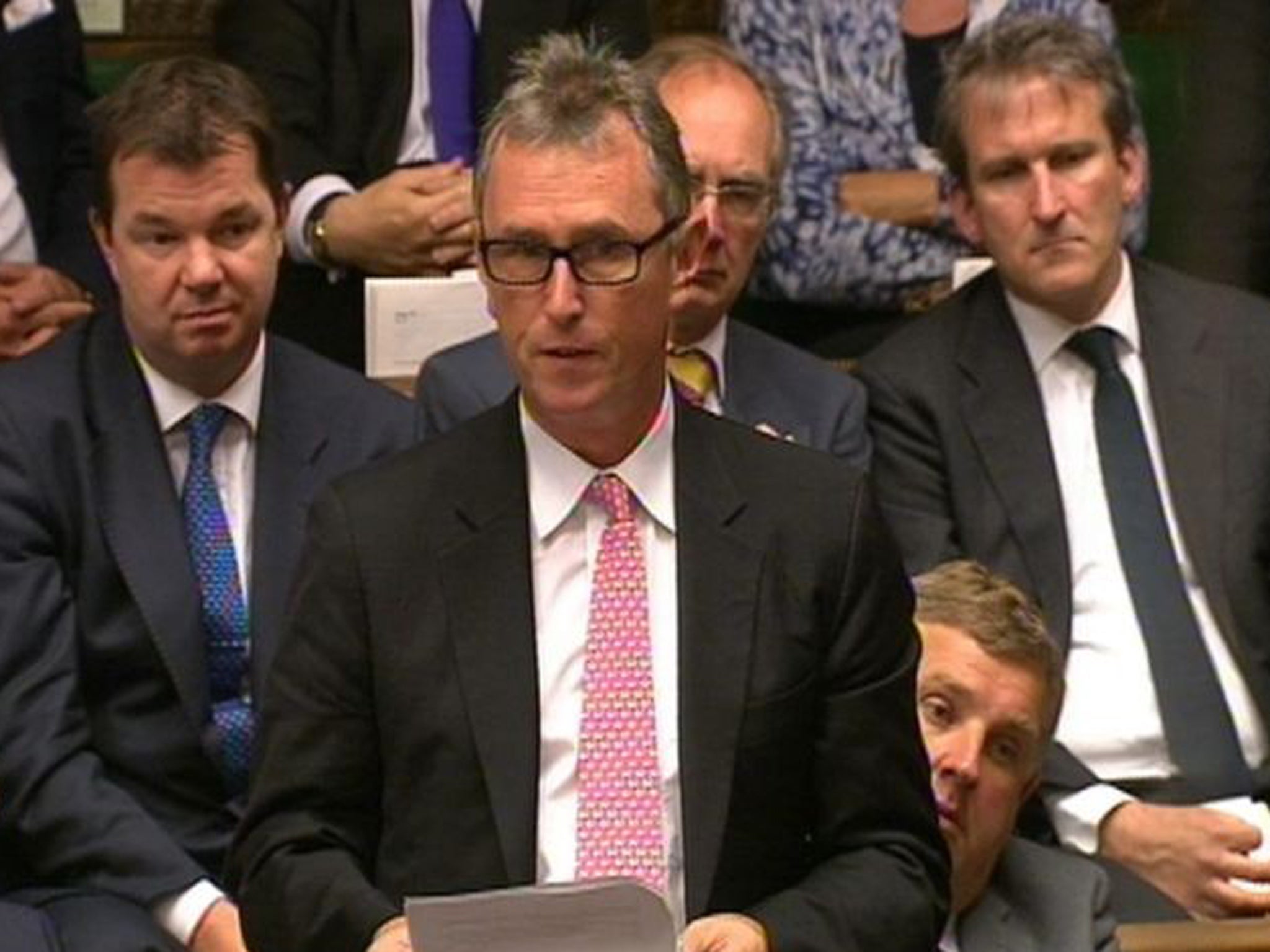 Nigel Evans makes a personal statement to MPs in the House of Commons