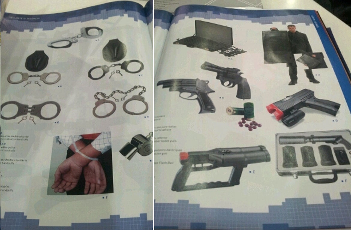 Items in the MagForce catalogue included leg cuffs and stun guns