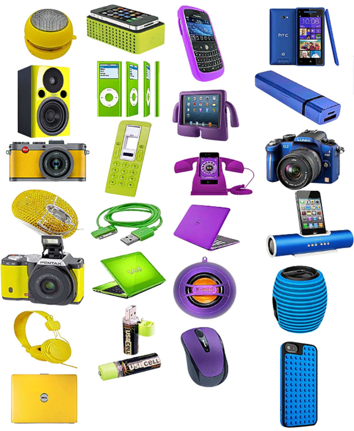 Techno colour: Grey gadgets have been eclipsed by a rainbow of ...