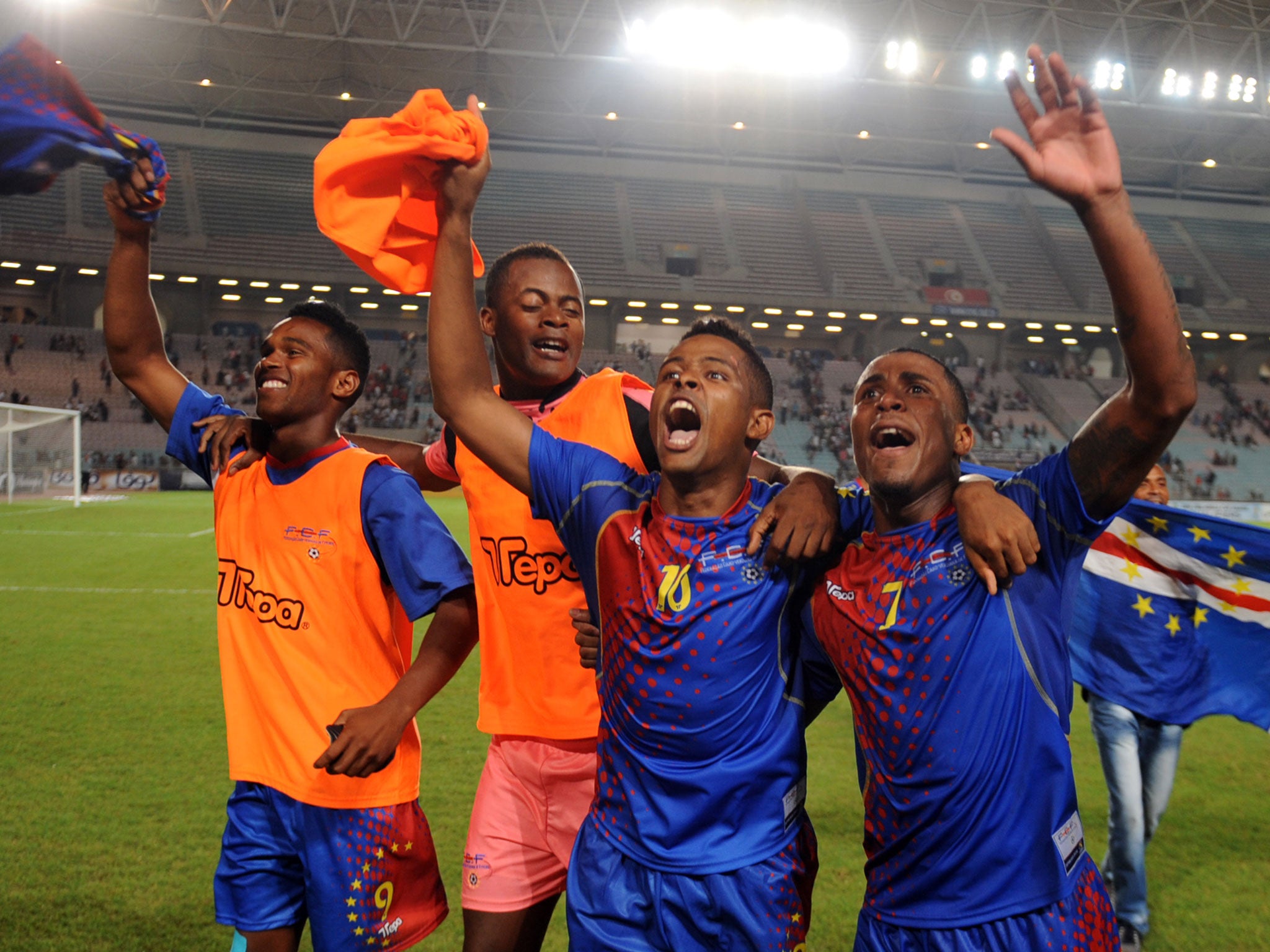 Cape Verde celebrated their qualification for the CAF playoffs for the 2014 World Cup on the weekend