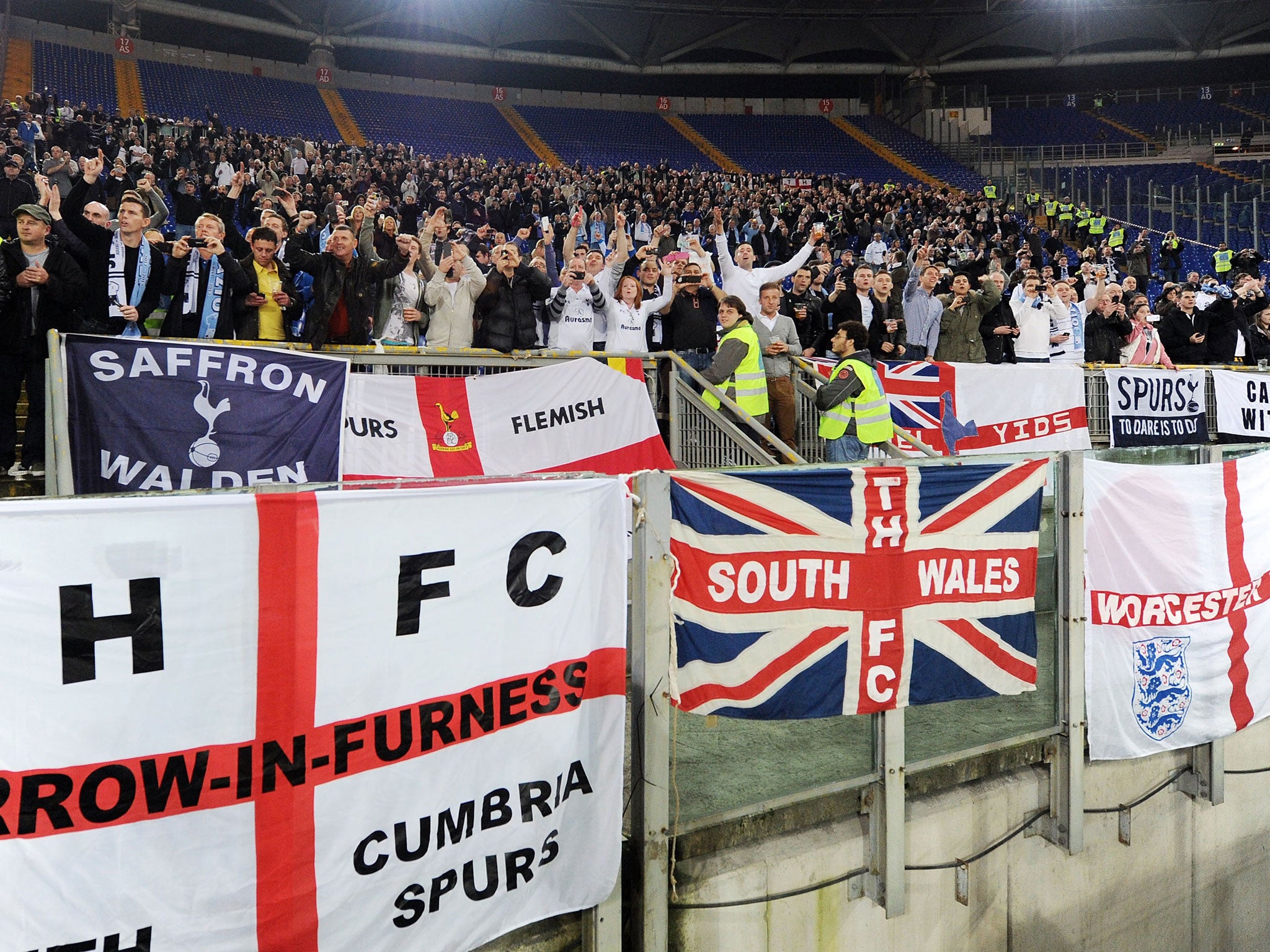 Tottenham fans in Lazio were on the end of racial abuse from areas of the home side's fans