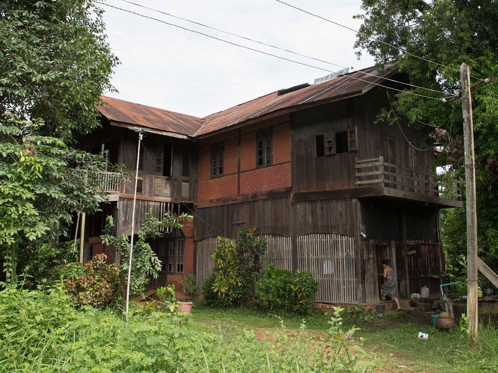 The house where British writer George Orwell is thought to have lived in the 1920s in Katha, Burma