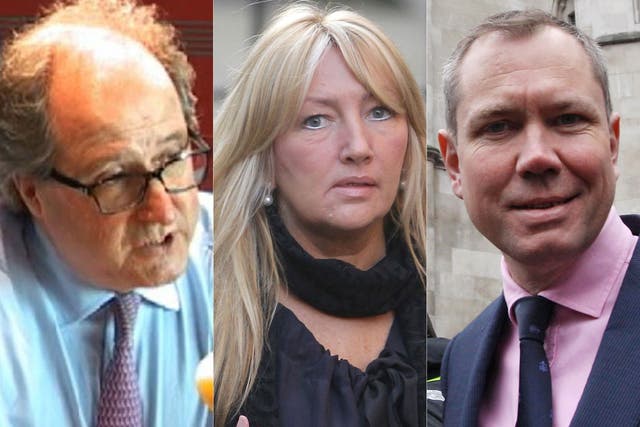 Paul Vickers, Company Secretary and Group Legal Director, Trinity Mirror; Sly Bailey, former chief executive Trinity Mirror (2003-2012); James Hipwell, former Mirror business journalist
