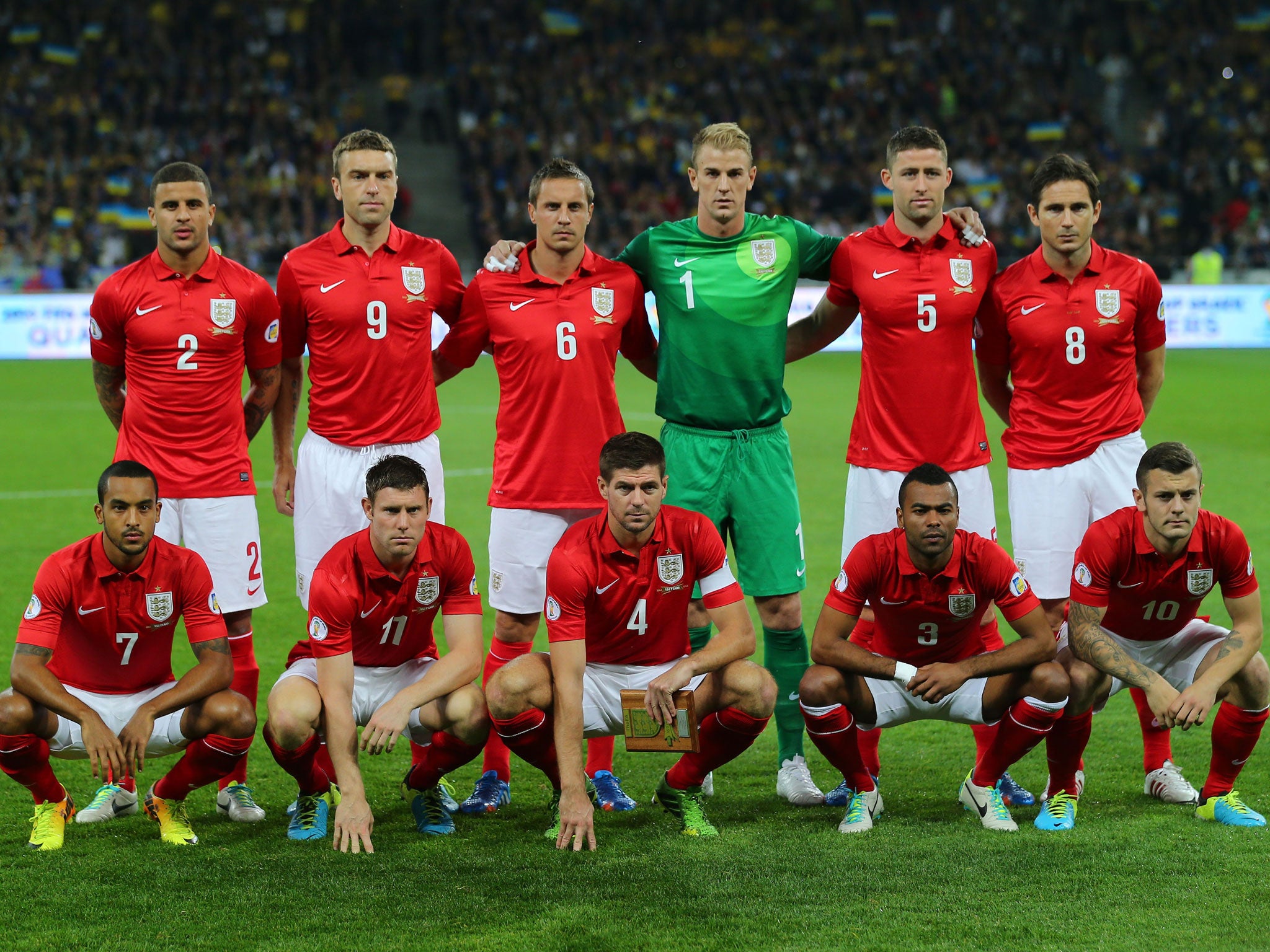 The England national team in Kiev