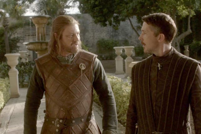 As the manipulative Petyr Baelish in Games of Thrones (right, with Sean Bean)