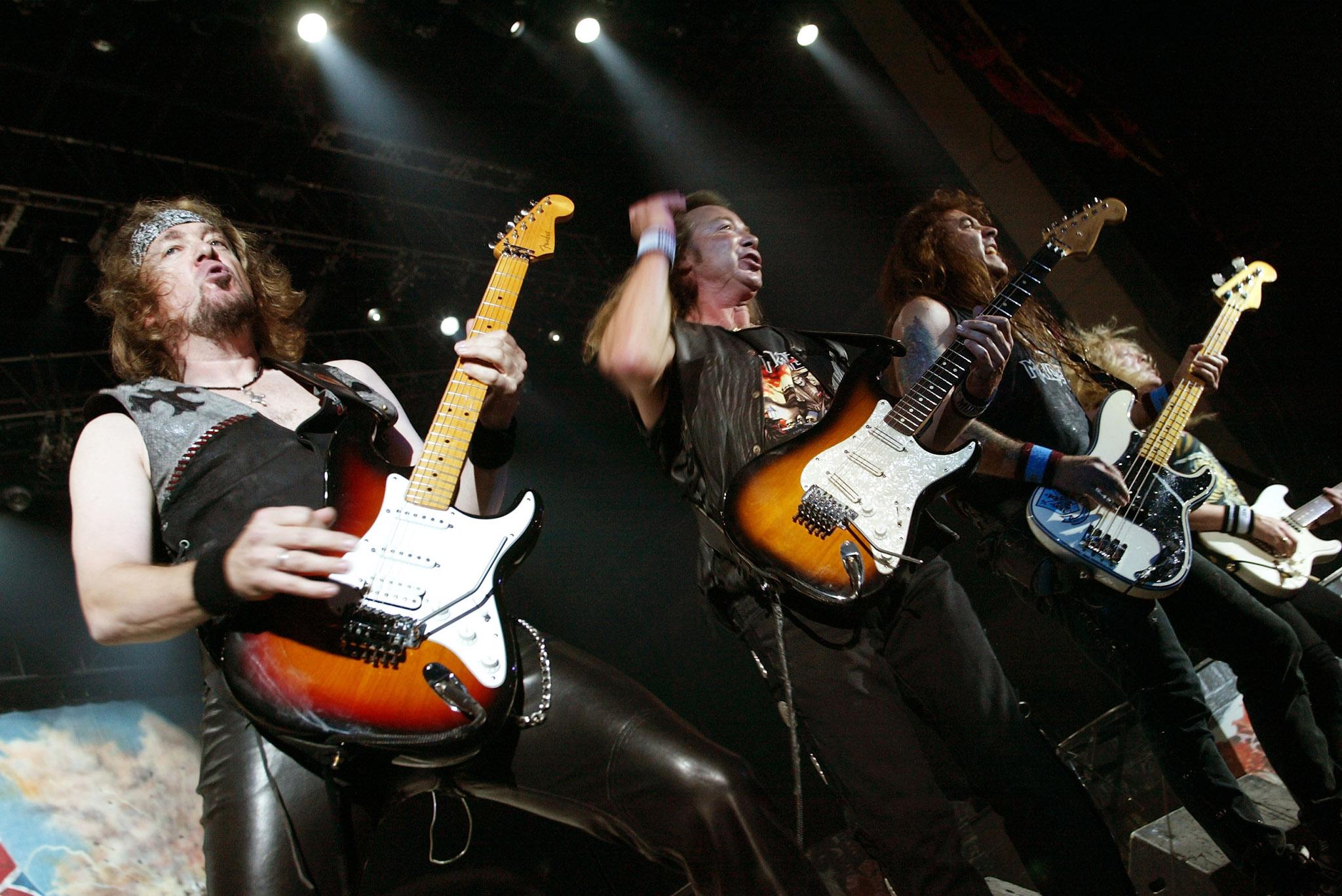 Iron Maiden perform at Ozzfest in 2005