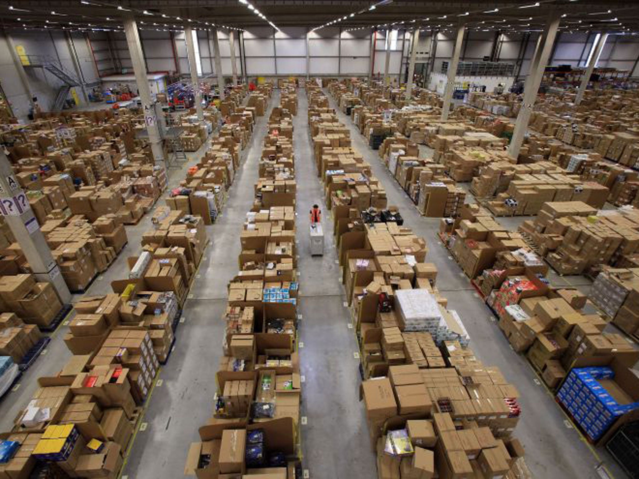 Amazon’s vast distribution centre in Swansea