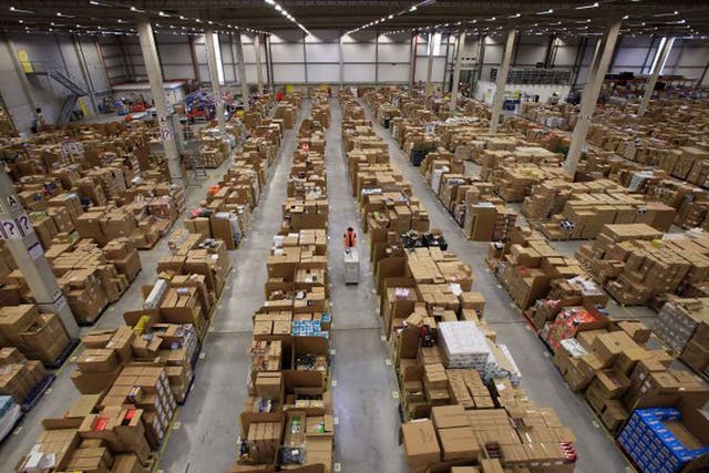 Amazon’s vast distribution centre in Swansea