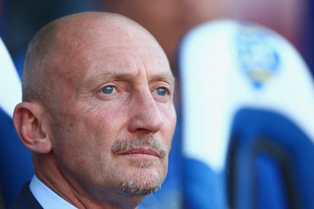 Ian Holloway was forced to watch his side face Manchester United from the stands