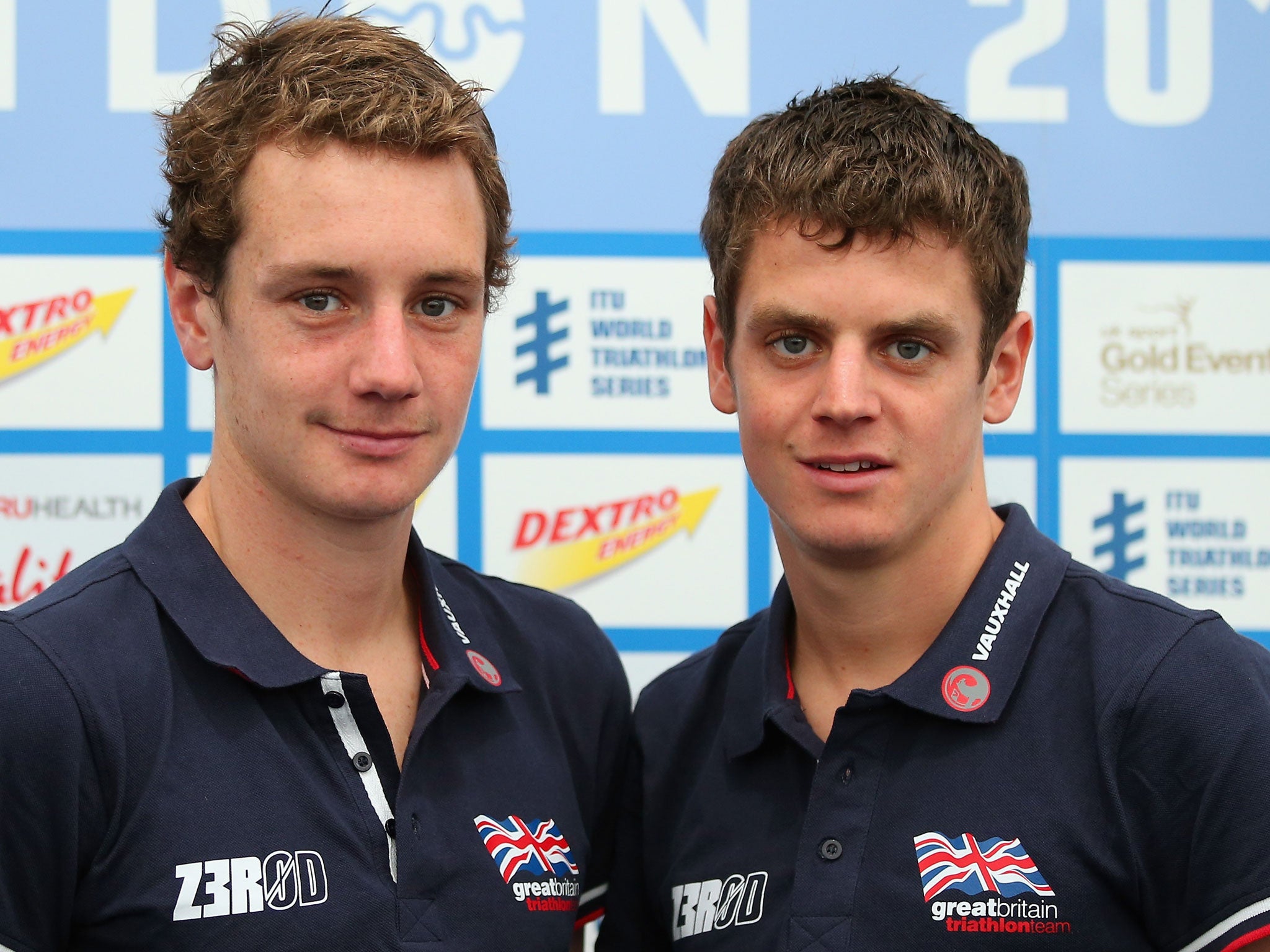 Alistair Brownlee and Jonathan Brownlee ahead of the PruHealth World Triathlon Grand Final London