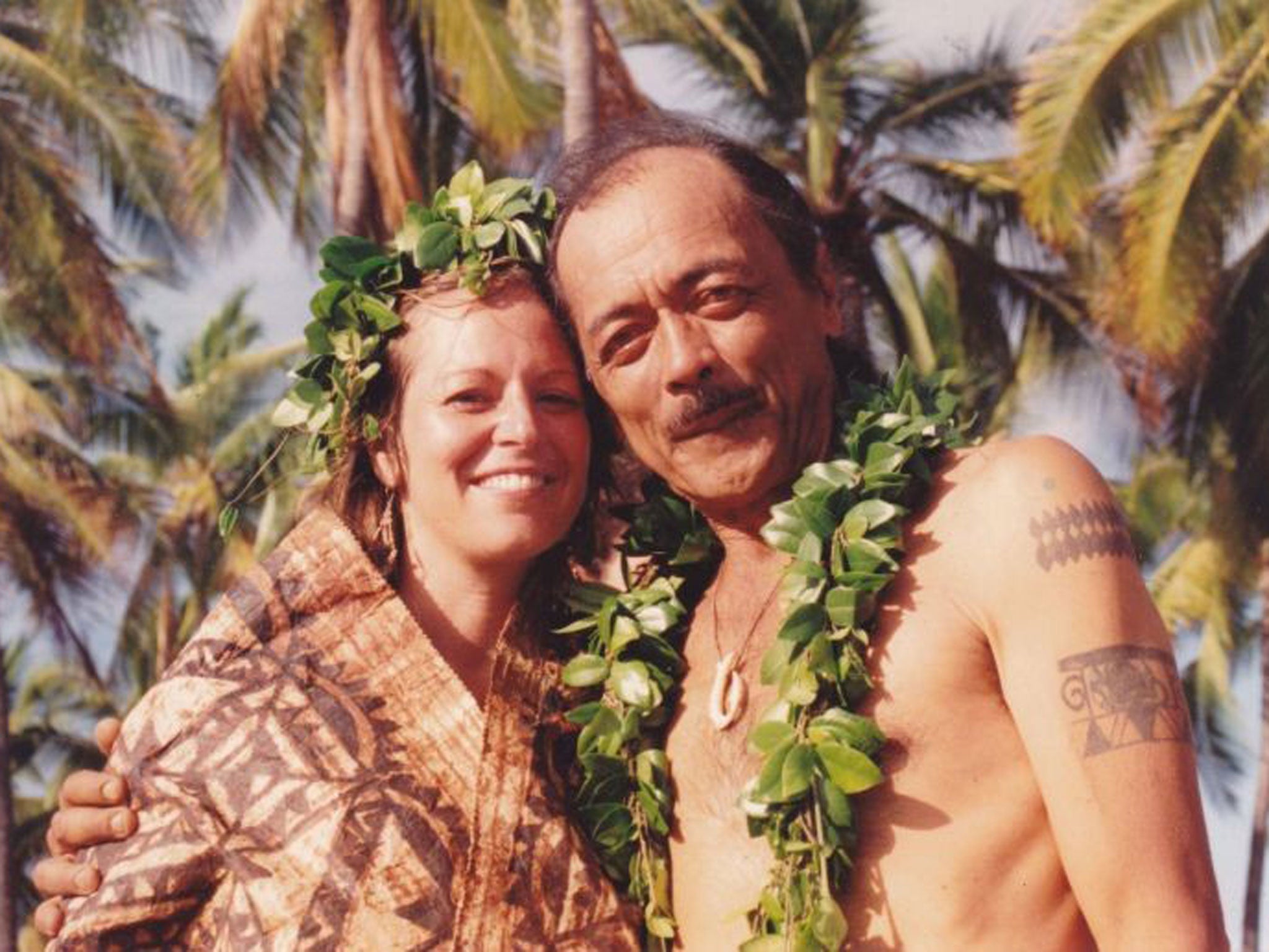 Janice Keihanaikukauakahihuliheekahaunaele in 1992, on the day of her wedding to late husband Keihanaikukauakahihuliheekahaunaele