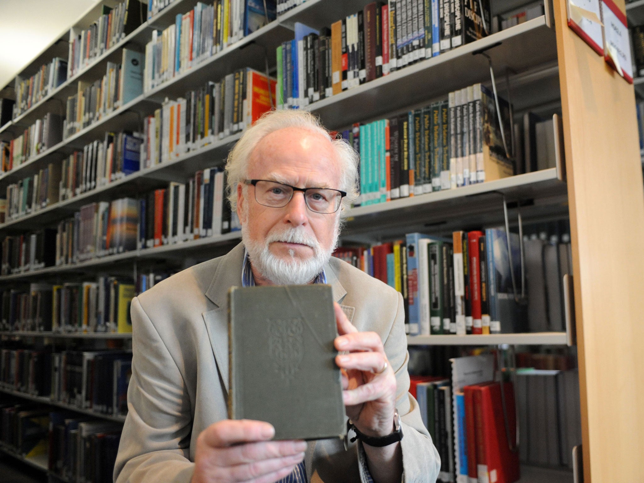 Professor Foster with his overdue library book