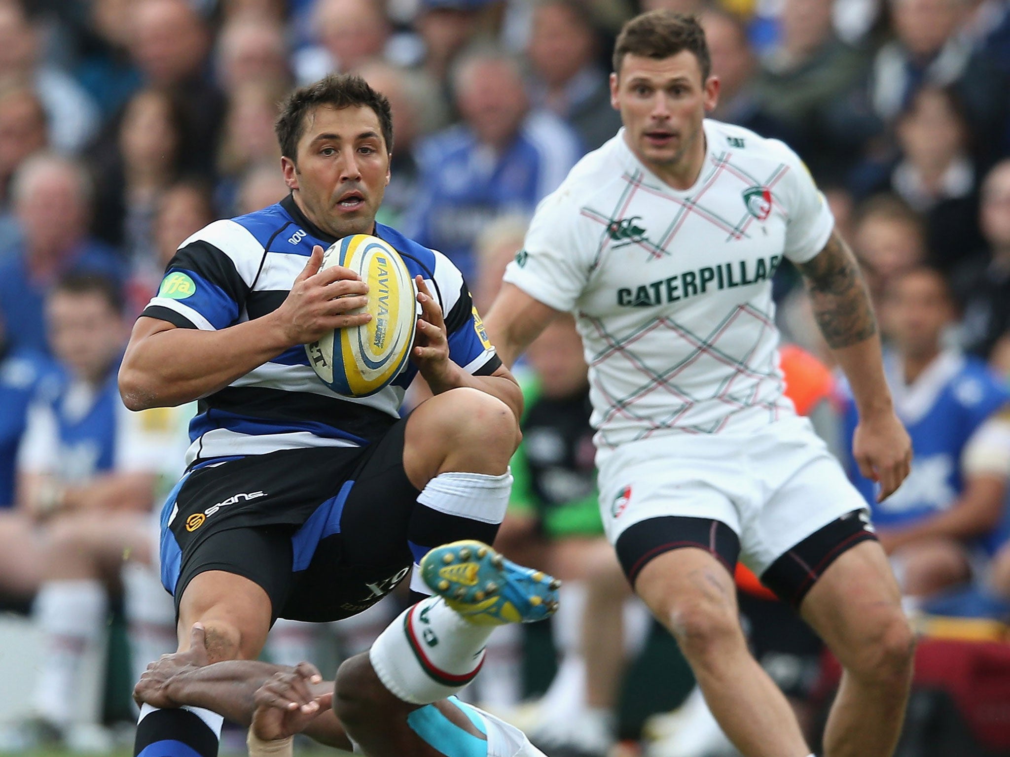 Gavin Henson, left, grew steadily more influential on his first start for Bath