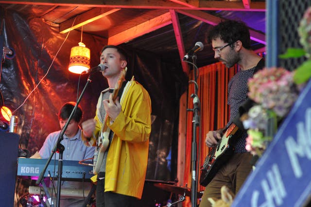 Teleman were among the eclectic mix of performers who braved yesterday's rain at Festival No.6