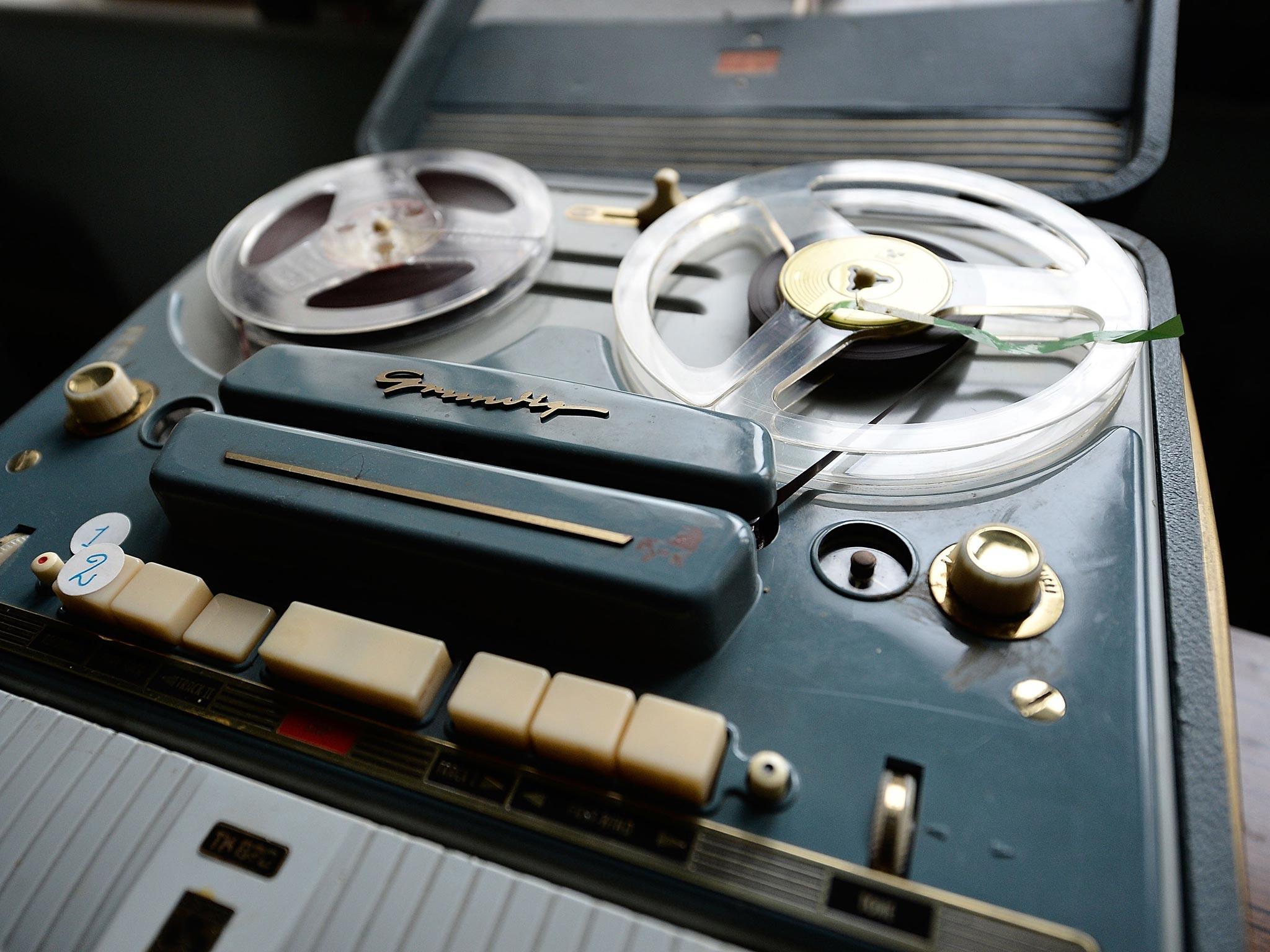 A reel to reel tape player in a room in Pineheath house