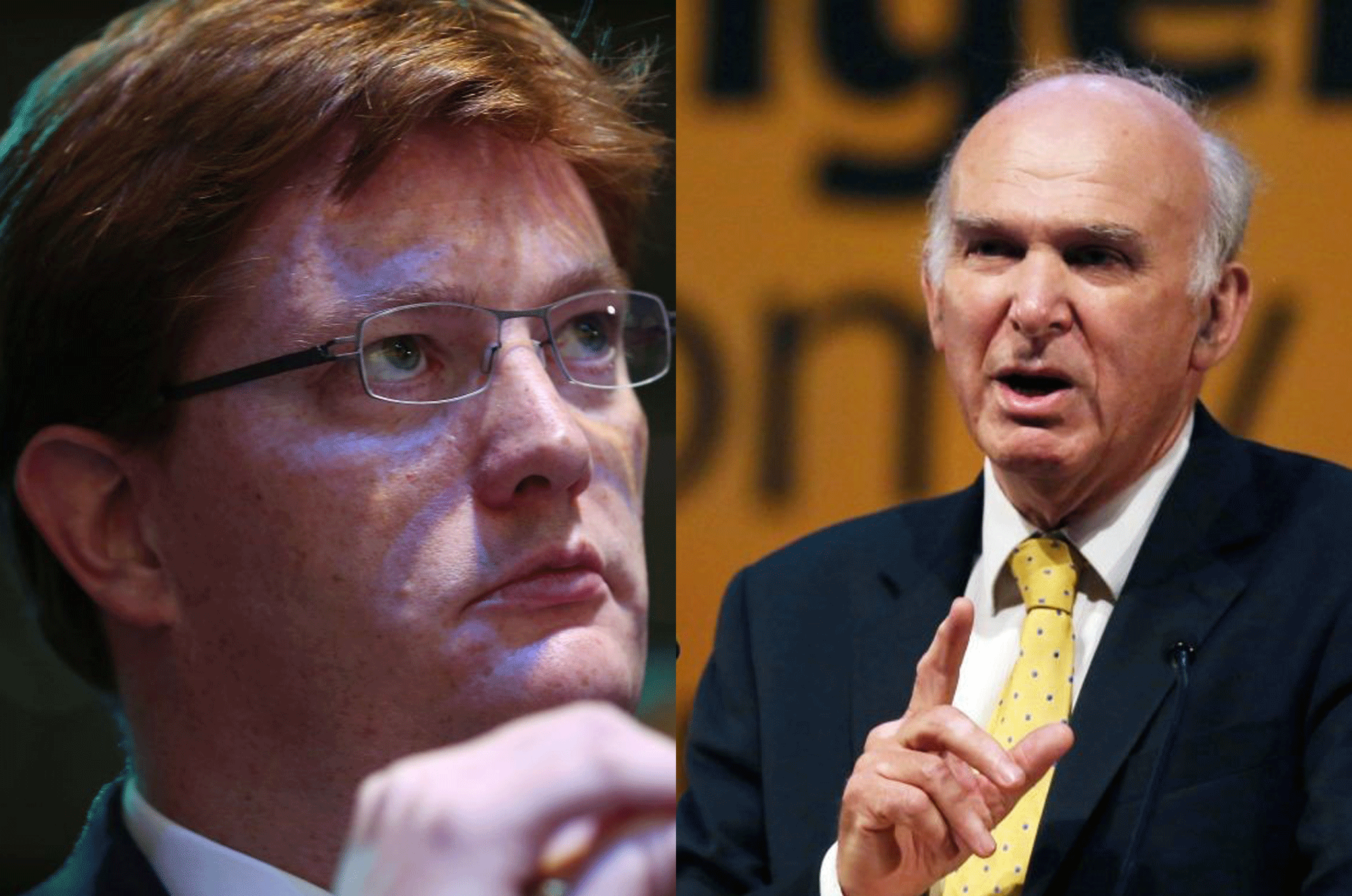 Danny Alexander (left) publicly slapped down Vince Cable