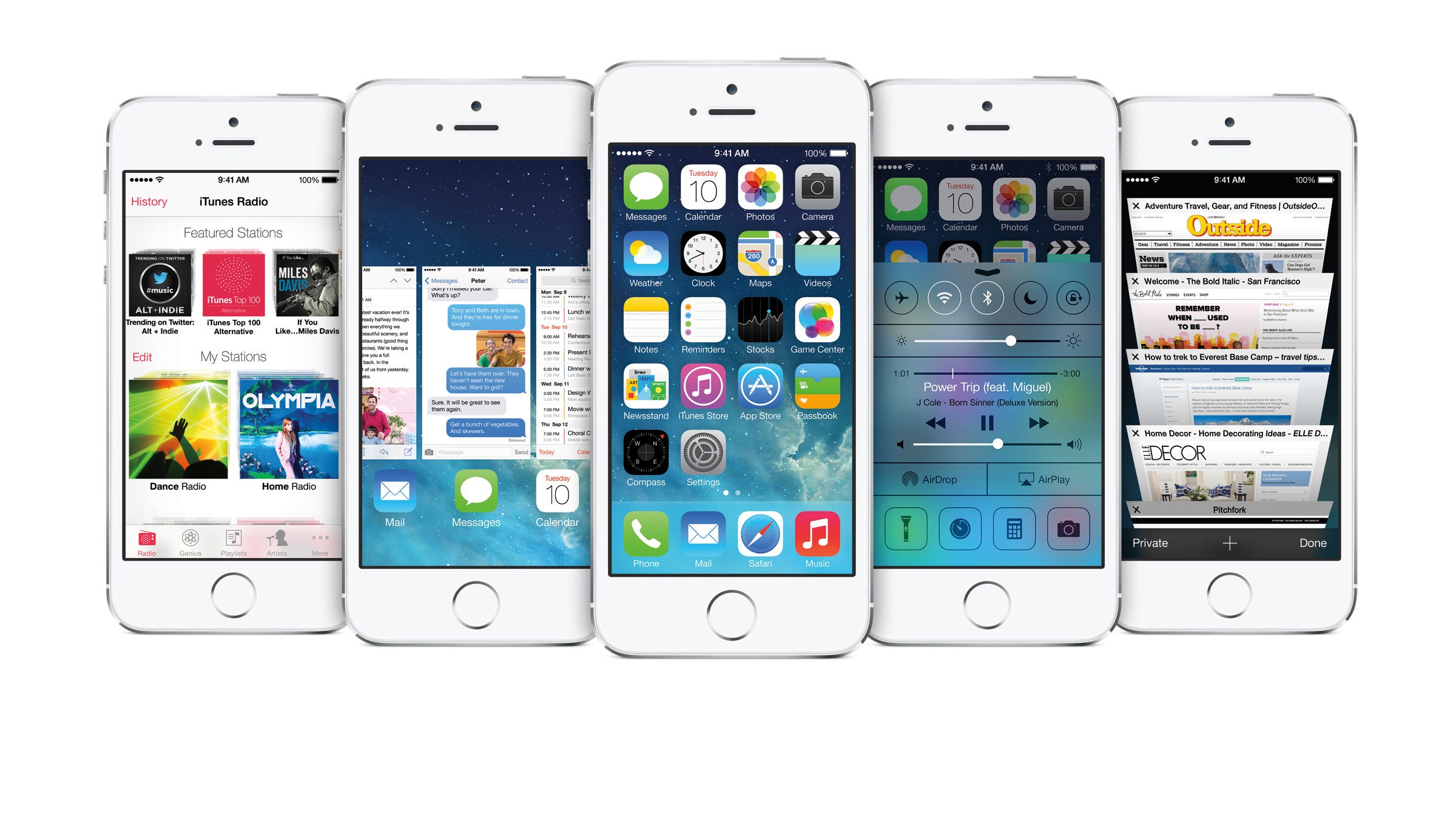 iOS 7 will be available on selected iOS devices, as well as the latest iPhones - the 5S and the 5C.