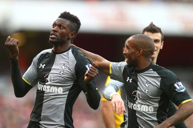 Neither Emmanuel Adebayor or Jermaine Defoe have started a Premier League game this season for Tottenham
